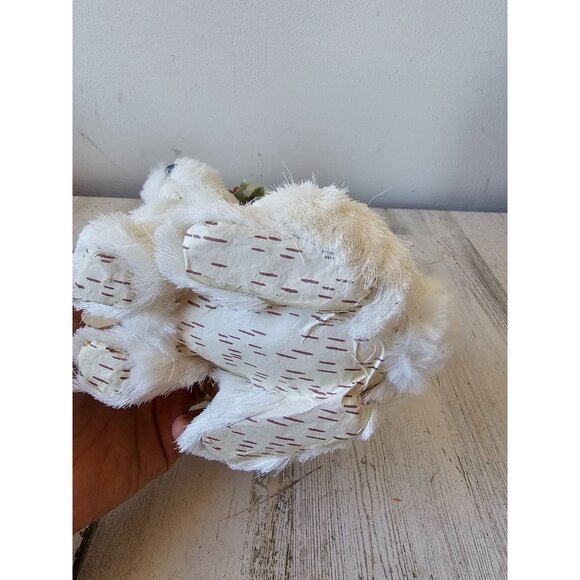 Vintage Pier 1 Easter sisal bottle brush rabbit Bunny white flowers spring Easte - Picture 8 of 8